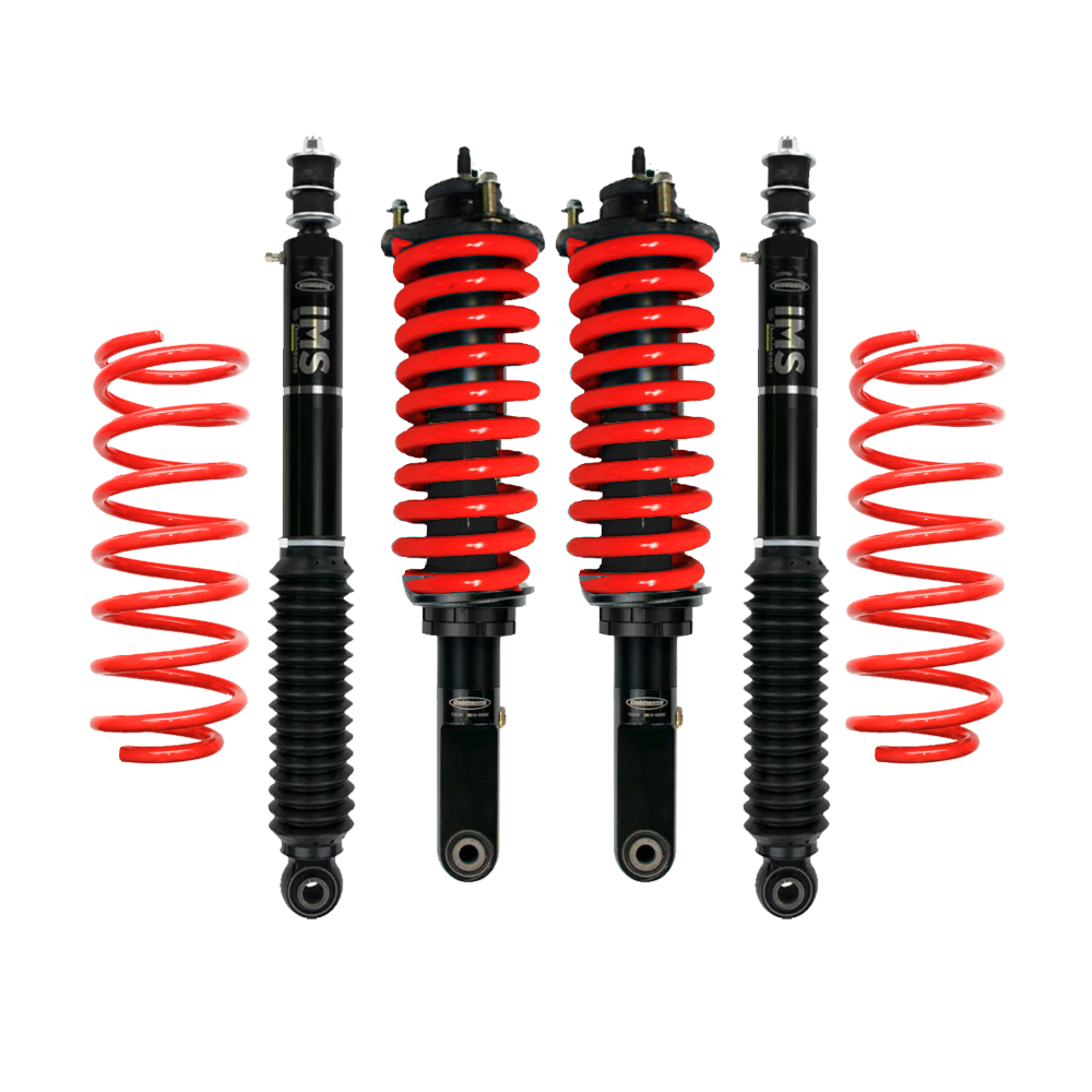 Dobinsons IMS 2-3.5 inch Lift Kit for 4Runner (03-09 V6 Models) - Black/Red with Assembled Front Shocks