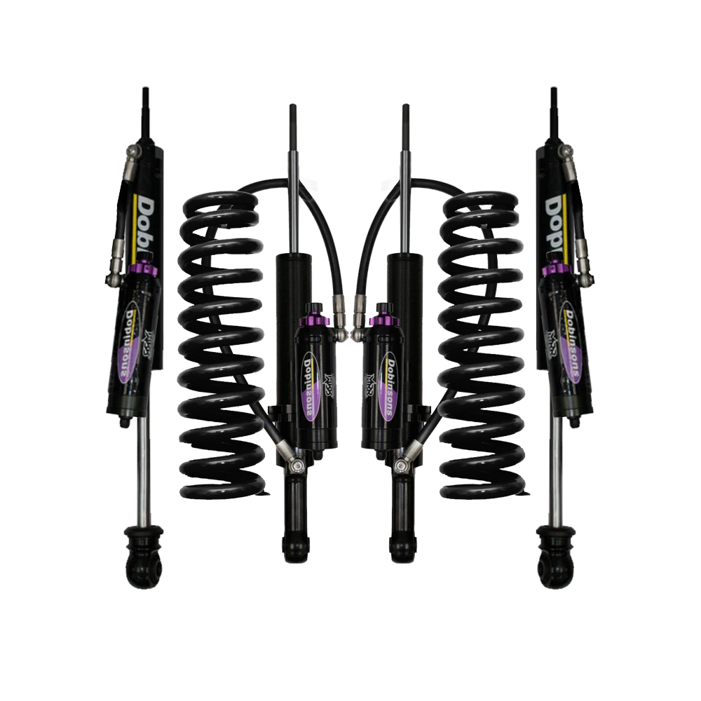 Dobinsons MRR 3-Way Adjustable 2 inch Lift Kit for Tundra (22-ON) - Black/Black with coil springs and remote reservoir shocks suspension