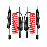 Dobinsons MRR 3-Way Adjustable 2-3 inch Lift Kit for FJ Cruiser (10-16) with heavy-duty remote reservoir shocks and red coil springs