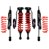 Dobinsons MRR 3-Way Adjustable 2-3 inch Lift Kit for FJ Cruiser (10-16) - Black/Red with assembled front shocks and coil springs