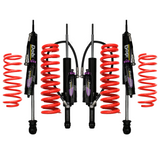 Dobinsons MRR 3-Way Adjustable 2-3 inch Lift Kit for FJ Cruiser (10-16) - Black/Red with heavy-duty adjustable coil springs and remote reservoir shocks