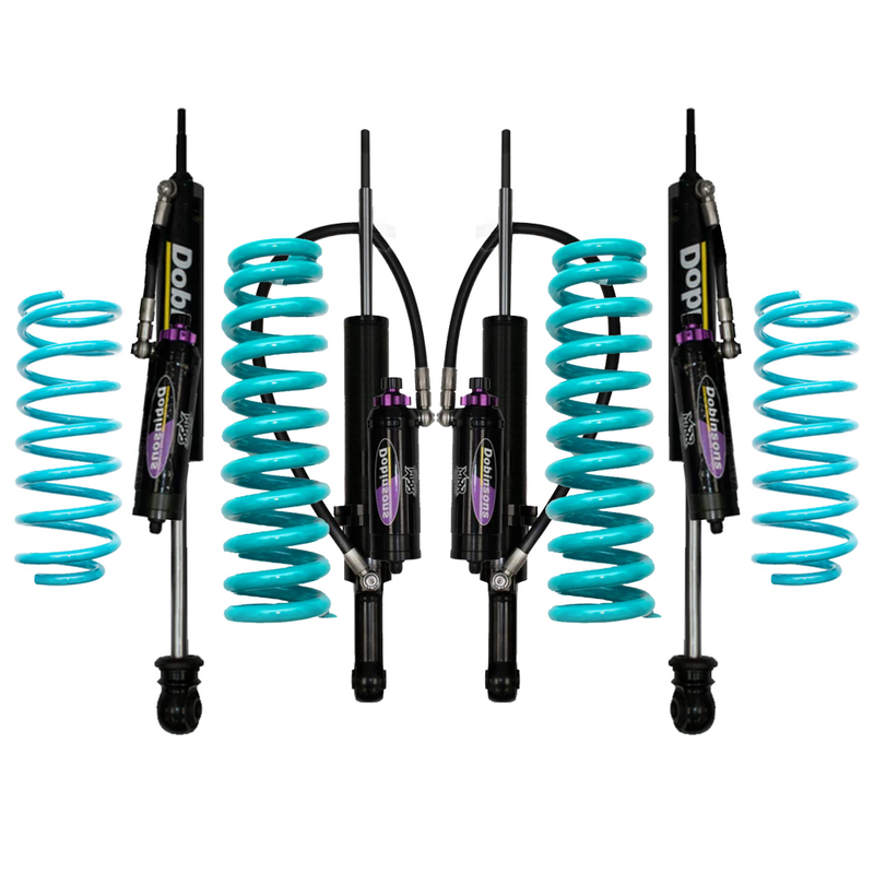 Dobinsons MRR 3-Way Adjustable 2-3.5 inch Lift Kit for 4Runner (03-09 V6 Models) - Black/Teal – 2 inches / Standard (0-80 lbs) / Standard (0-200 lbs)