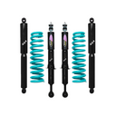 Dobinsons Twin Tube 2-3.5 inch Lift Kit for 4Runner (03-09 V8 Models) with black shocks and teal coil springs suspension system
