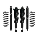 Dobinsons Twin Tube 1.75-3.5 inch Lift Kit for FJ Cruiser (06-09) - Black/Black with assembled front shocks and coil springs suspension
