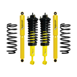 Dobinsons Twin Tube 2-3 inch Lift Kit for FJ Cruiser (10-16) - Yellow/Black heavy-duty front shocks and coil springs suspension