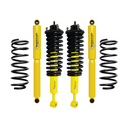 Dobinsons Twin Tube 1.75-3.5 inch Lift Kit for FJ Cruiser (06-09) with yellow shocks and black coil springs suspension system