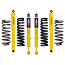 Dobinsons Twin Tube 1.75-3.5 inch Lift Kit for FJ Cruiser (06-09) with yellow shocks and heavy-duty coil springs suspension components