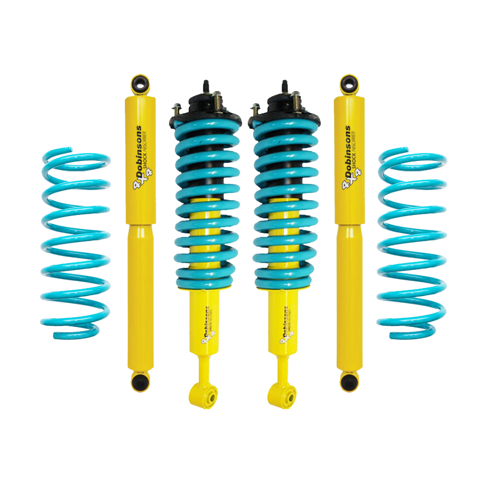 Dobinsons Twin Tube 2-3.5 inch Lift Kit for 4Runner (03-09 V6 Models) - Yellow/Teal with Assembled Front Shocks