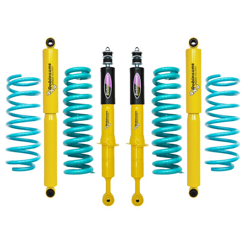 Dobinsons Twin Tube 2-3.5 inch Lift Kit for 4Runner (03-09 V6 Models) - Yellow/Teal – 2 inches / Standard (0-80 lbs) / Standard (0-200 lbs)