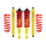 Dobinsons Twin Tube 1.75-3.5 inch Lift Kit for FJ Cruiser (06-09) with yellow shocks and red coil springs suspension system