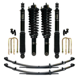 Dobinsons IMS 2.5 inch Lift Kit for F-150 4WD Crew Cab Short Bed 2021 with heavy-duty shocks, coil springs, leaf springs, and hardware.
