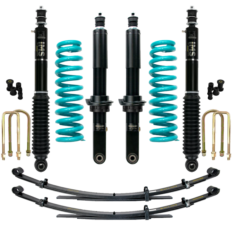 Dobinsons IMS 2.5 inch Lift Kit for F-150 4WD Crew Cab Short Bed 3.0L / 3.5L V6 (21-ON) - Black/Teal – Standard (Up to 200 lbs) / Standard Leaf Spring (0-200 lbs)