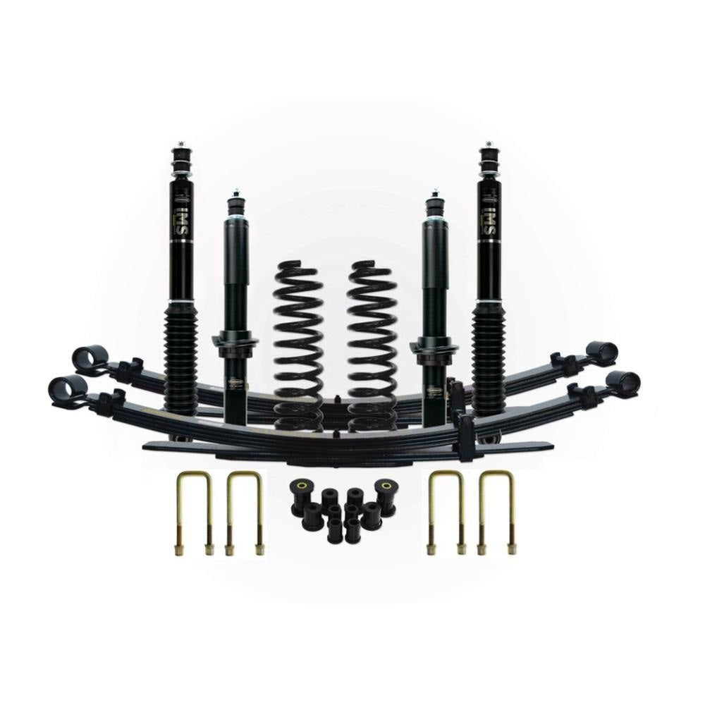 Dobinsons IMS 2 inch Lift Kit for Frontier D40 (05-21) - Black/Black with heavy-duty shocks, coil springs, leaf springs, and hardware