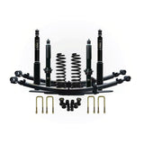 Dobinsons IMS 2 inch Lift Kit for Frontier D40 (05-21) - Black/Black with heavy-duty shocks, coil springs, leaf springs, and hardware