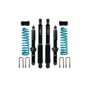 Dobinsons IMS 2 inch Lift Kit for Frontier D40 (05-21) with heavy-duty coil springs, shocks, and mounting hardware in black and teal