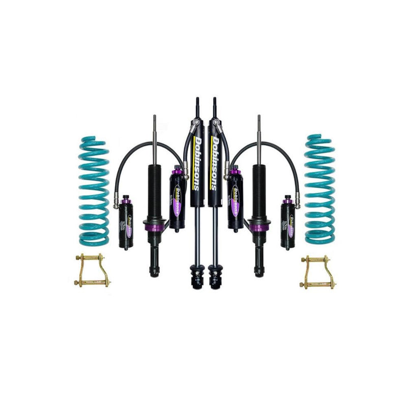 Dobinsons MRR 3-Way Adjustable 2-3 inch Lift Kit for Frontier D41 (22-ON) - Black/Teal – 2 inches / Medium (60-110 lbs) / Rear Extended Shackles