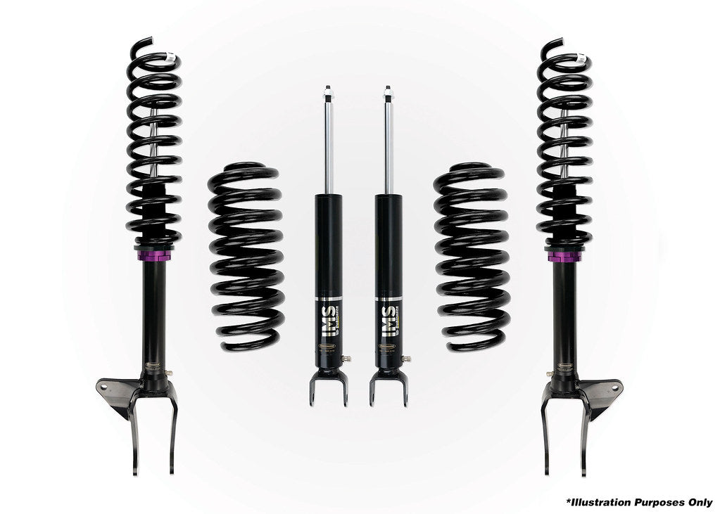 Dobinsons IMS 1.5-2 inch Lift Kit for Grand Cherokee WK2 V8 (2016-2021) with black coil springs and monotube shocks