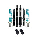 Dobinsons IMS 1.75 inch Lift Kit for L200 MV (24-ON) with black shocks, teal coil springs, blocks, and U-bolts suspension components