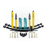 Dobinsons Twin Tube 1.75 inch Lift Kit for 2024-2025 Mitsubishi L200 MV with yellow shocks, teal springs, and leaf springs