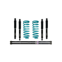 Dobinsons IMS 1.5-2.5 inch Lift Kit for Landcruiser 100 Series (98-07 Diesel Models) with black shocks and teal coil springs