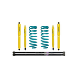 Dobinsons Twin Tube 1.5-2.5 inch Lift Kit for Landcruiser 100 Series (98-07 Diesel Models) with yellow shocks and teal coil springs