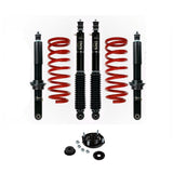 Dobinsons IMS 1.5-2.5 inch Lift Kit for Landcruiser 200 Series (08-21) with black shocks, red coils, and hardware