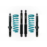 Dobinsons IMS 1-2.5 inch Lift Kit for Landcruiser 200 Series (08-21) with high-performance black shocks and teal coil springs