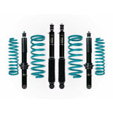 Dobinsons IMS 1-2.5 inch Lift Kit for Landcruiser 200 Series (08-21) with black dampers and teal coil springs