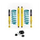 Dobinsons Twin Tube 1-2.5 inch Lift Kit for Landcruiser 200 Series (08-21) with yellow front shocks and teal coil springs