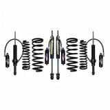Dobinsons MRR 3-Way Adjustable 1.5-2.5 inch Lift Kit for Landcruiser 200 Series (08-21) with black adjustable shocks and coil springs