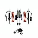 Dobinsons MRR 3-Way Adjustable 1.5-2.5 inch Lift Kit for Landcruiser 200 Series (08-21) with black shocks, red coils, and hardware