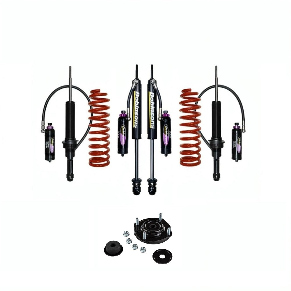 Dobinsons MRR 3-Way Adjustable 1.5-2.5 inch Lift Kit for Landcruiser 200 Series (08-21) - Black/Red with Assembled Front Shocks