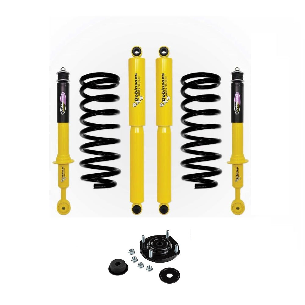 Dobinsons 1.5-2.5 inch Lift Kit for Landcruiser 200 Series (08-21) - Yellow/Black - Front Shocks Assembly