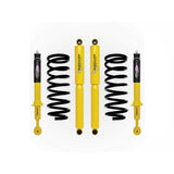 Dobinsons Twin Tube 1.5-2.5 inch Lift Kit for Landcruiser 200 Series (08-21) with yellow shocks and black coil springs