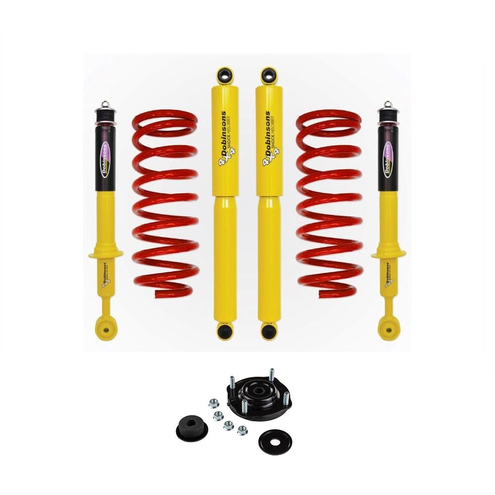 Dobinsons 1.5-2.5 inch Lift Kit for Landcruiser 200 Series (08-21) - Yellow/Red - Front Shocks Assembly