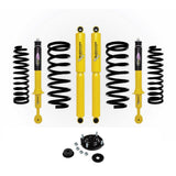 Dobinsons Twin Tube 1.5-2.5 inch Lift Kit for Landcruiser 200 Series (08-21) with yellow front shocks and black coil springs
