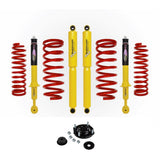 Dobinsons Twin Tube 1.5-2.5 inch Lift Kit for Landcruiser 200 Series (08-21) with yellow shocks and red coil springs