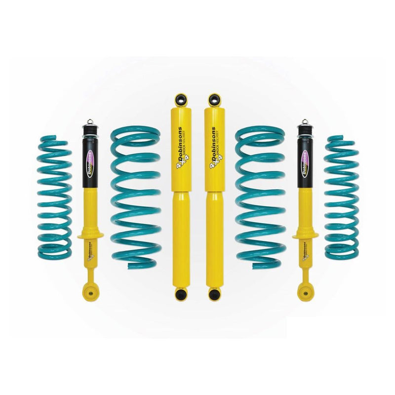 Dobinsons Twin Tube 1-2.5 inch Lift Kit for LandCruiser 200 (08-21) - Yellow/Teal – 2 inches / Standard (0-80 lbs) / Standard (0-200 lbs)