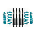 Dobinsons IMS 0-4 inch Lift Kit for Landcruiser 80 Series (90-97) heavy-duty black shocks with teal coil springs suspension set