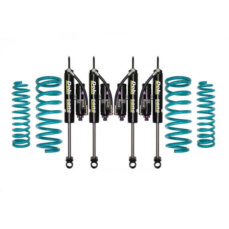 Dobinsons MRR 3-Way Adjustable 0-4 inch Lift Kit for Landcruiser 80 Series (90-97) - Black/Teal – 0 inches / Standard (0-80 lbs) / Standard (0-200 lbs)