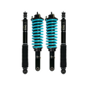Dobinsons IMS 2-3.5 inch Lift Kit for Tacoma (05-23) - Black/Teal with assembled front shocks and coil springs suspension components