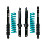 Dobinsons IMS 2-3.5 inch Lift Kit for Tacoma (05-23) featuring black shocks and teal coil springs suspension components