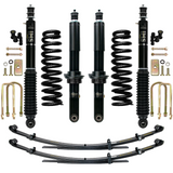 Dobinsons IMS 2-3.5 inch Lift Kit for Tacoma (05-23) with heavy-duty black shocks, coil springs, leaf springs, and hardware