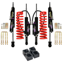 Dobinsons MRR 3-Way Adjustable 2-3.5 inch Lift Kit for Tacoma (05-23) - Black/Red with heavy-duty shocks, coil springs, and hardware components