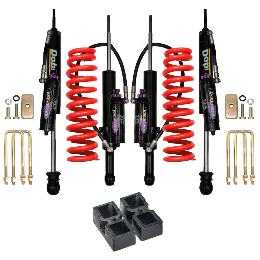 Dobinsons MRR 3-Way Adjustable 2-3.5 inch Lift Kit for Tacoma (05-23) - Black/Red