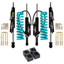 Dobinsons MRR 3-Way Adjustable 2-3.5 inch Lift Kit for Tacoma (05-23) with black shocks, teal coil springs, U-bolts, and leveling blocks