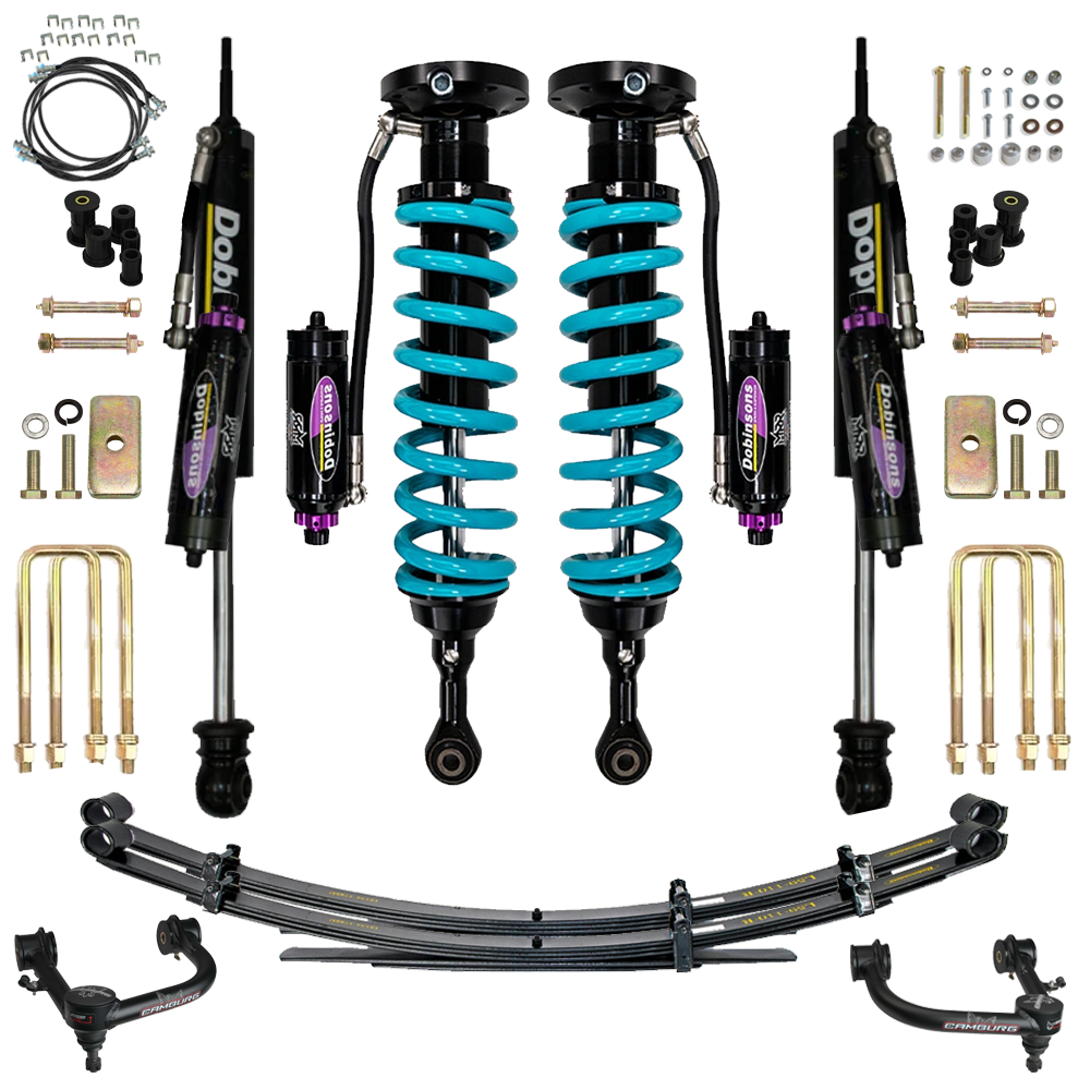 Dobinsons MRR 3-Way Adjustable 2-3.5 inch Lift Kit for Tacoma (16-23) Big Bundles - Black/Teal Toyota suspension kit