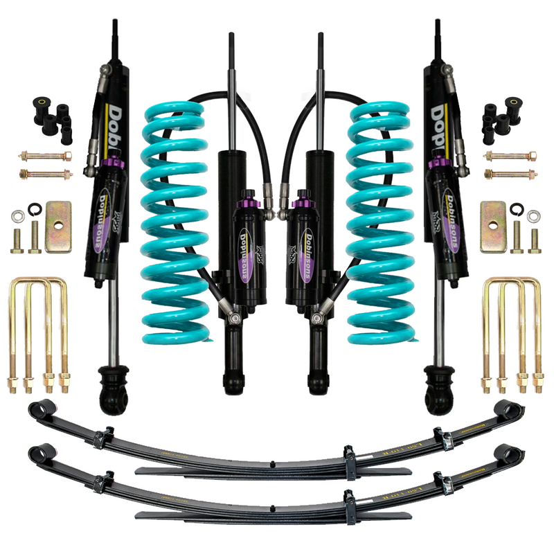 Dobinsons MRR 3-Way Adjustable 2-3.5 inch Lift Kit for Tacoma (05-23) - Black/Teal – 2 inches / Standard (0-100 lbs) / Standard Leaf Spring (0-200 lbs)