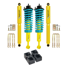 Load image into Gallery viewer, Dobinsons 2-3.5 inch Lift Kit for Tacoma (05-23) - Yellow/Teal with Assembled Front Shocks