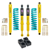 Dobinsons Twin Tube 2-3.5 inch Lift Kit for Tacoma (05-23) heavy-duty yellow shocks and teal coil springs suspension system